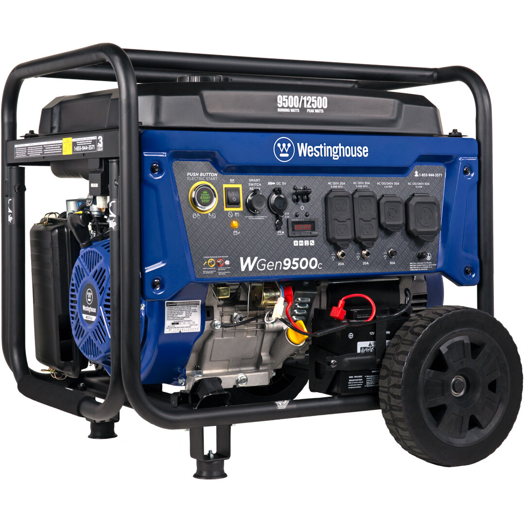 Westinghouse Refurbished 12,500W Gas Portable Generator, Home Backup