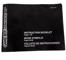 Nintendo Game Boy Advance SP Console System Instruction Manual Only