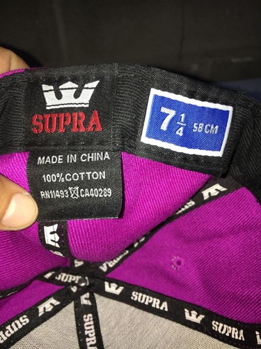 RARISSIMO CAPPELLO SUPRA SNAPBACK VIOLA TG 7 E 1/4 58CM BASEBALL STYLE HYPE GANG - Picture 4 of 5