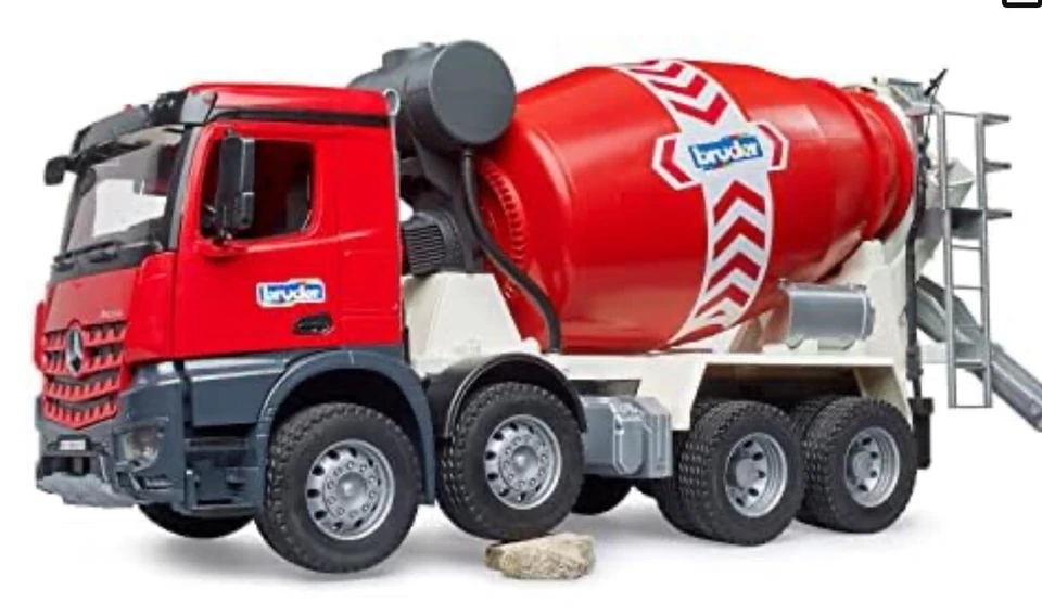 Bruder Toys NUEVO MEZCLADOR DE CONCRETO CEMENTO CAMIÓN DEISEL POWER 03655 NUEVO MEZCLADOR ROJO Foto 4 de 4