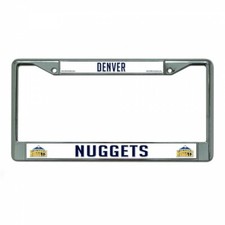 denver nuggets nba basketball team logo chrome license plate frame usa made