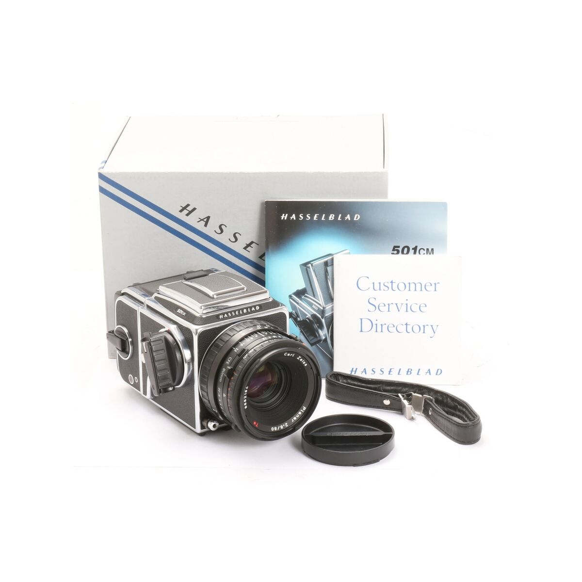Hasselblad 501 CM Chrome + Planar C 2.8/80 T* + Magazine A Hasselblad 501 CM Chrome + Planar C 2.8/80 T* + Magazine A