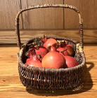 Farmhouse Antique Primitive Oak Woven Splint Butt Buttock Egg Basket Amish PA — photo 3