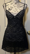 Seductivewear by Cinema Etoile Womens Nightie Lingerie Black Stretch Lace Small