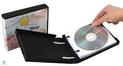 50 x CD DVD Unikeep Mappe fasst 10 Discs mit Brieftaschen Hülle Ersatz Hülle