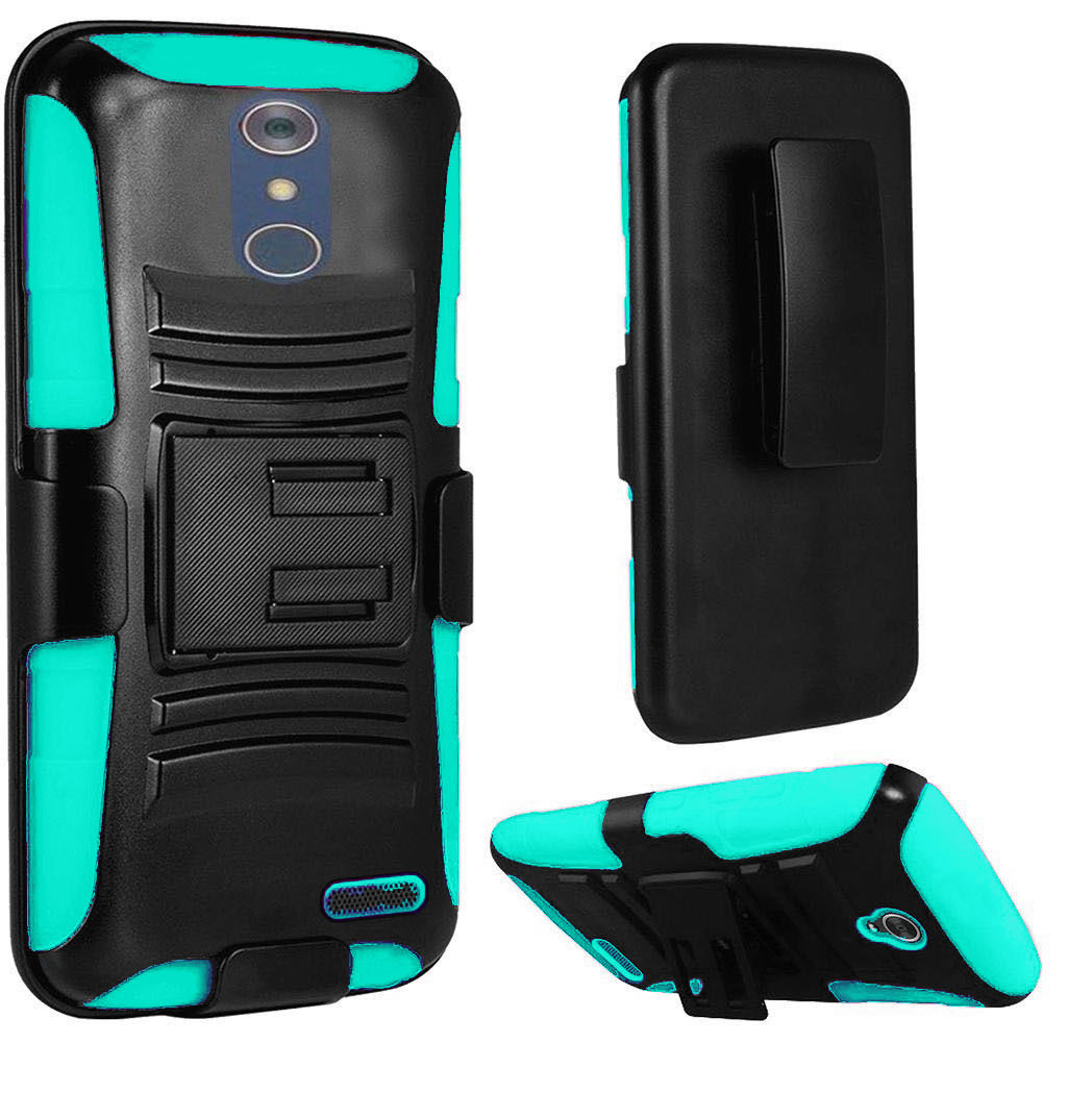 Custodia Ibrida Con Stand Per ZTE ZMAX ONE LTE Z719DL - Antiurto, Doppio Strato, Colori Semplici - Foto 6