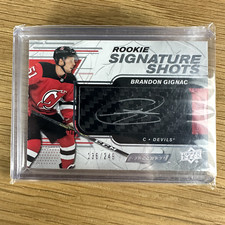 2019-20 Upper Deck Engrained Rookie Signature Shots /249 Brandon Gignac Auto RC
