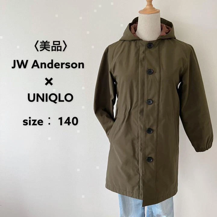 Uniqlo JW Anderson Mods Coat Size 140cm Kids Olive Polyester Plain