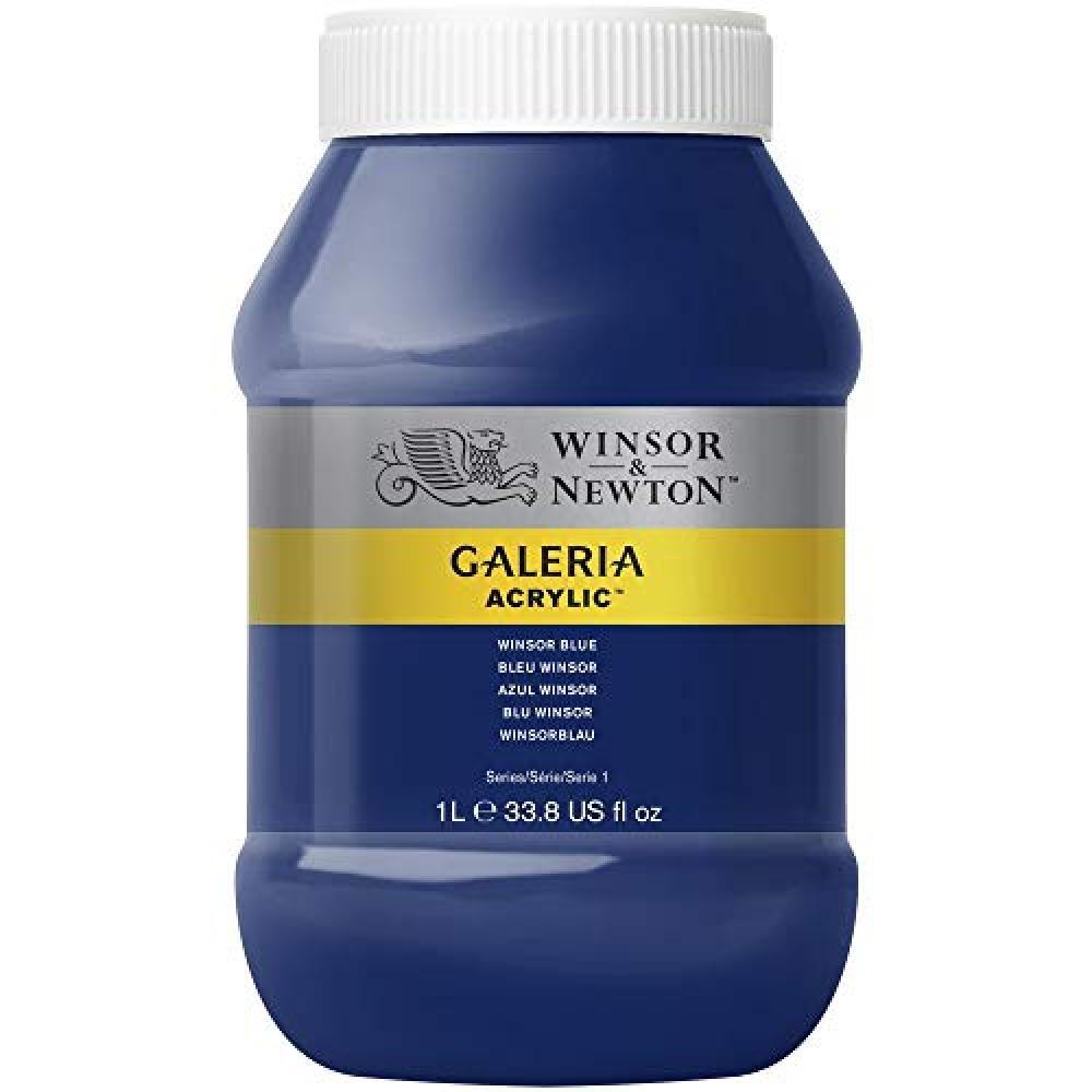 (TG. 1 litro) Winsor & Newton Galeria Colore Acrilico 1L - Blu Winsor - NUOVO