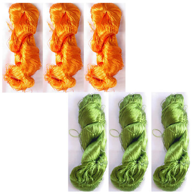 6 Thread Yarn Lace Skeins Knitting Work Reel Silk Fabric 690gm Woven Sari