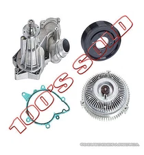 WATER PUMP METAL IMPELLER & PULLEY GASKET FAN CLUTCH KIT for BMW E38 E39 540i