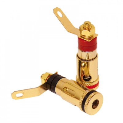 Dynavox 206859 4 Stück 2schw. x 2rotBananen-Einbaubuchsen -Stecker 1Kt.