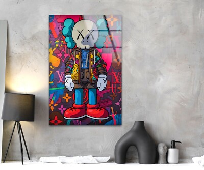 Kaws Colored Glass Wall Art