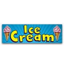 Ice Cream Vinyl Banner with Optional Sizes (Made in the USA)
