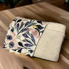 Lila  Jack Flowers Floral Plush Velour Sherpa Crib Girls Baby Blanket Lovey