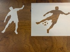 Soccer Player Laser Durable Reusable Airbrush Mylar Stencil Made in USA -SA21