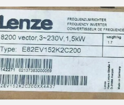 E82EV152K2C200 1PCS NEW LENZE INVERTER 8200 Vector 1.5kW E82EV152K2C200