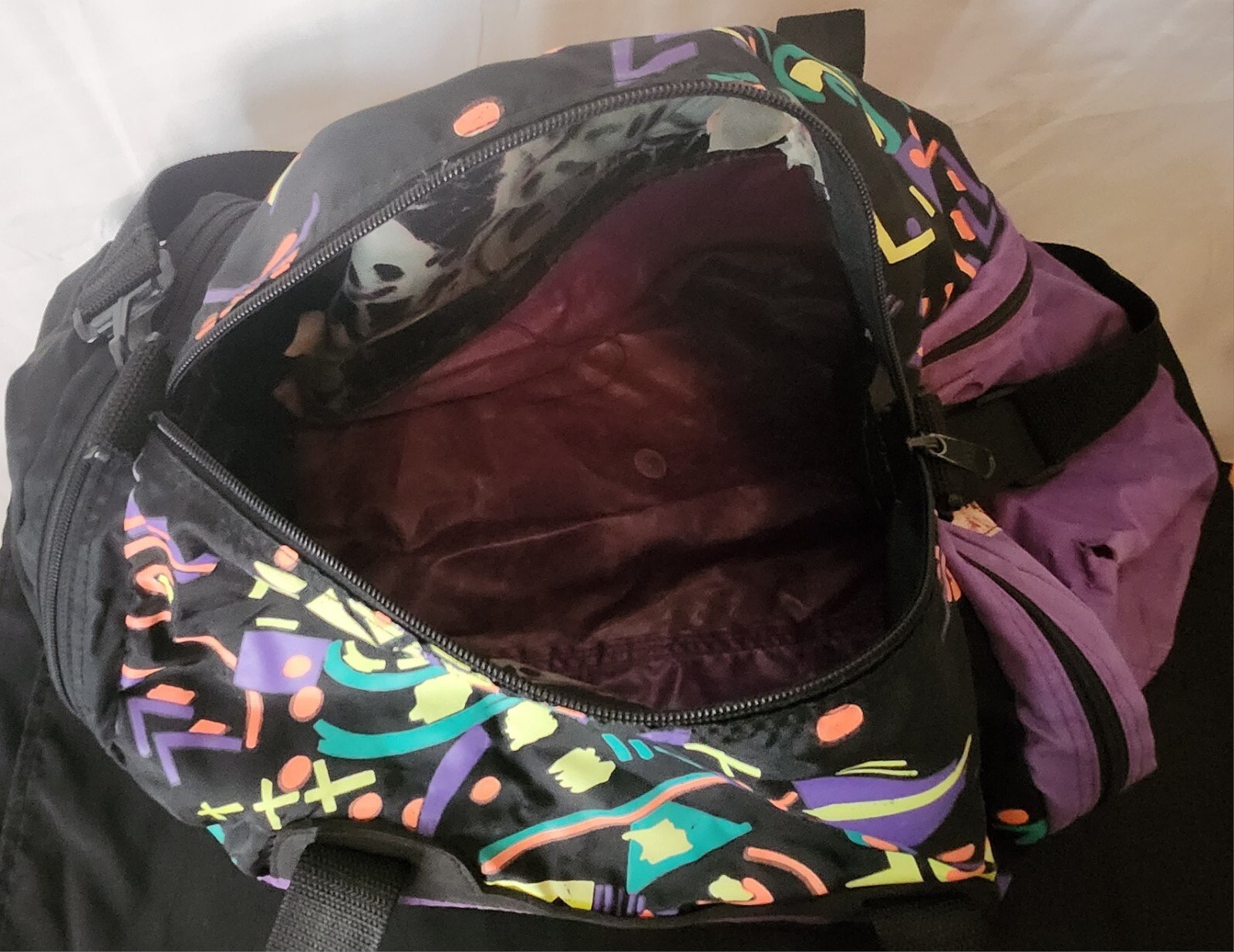 🚨🔥Vintage 80s 90s Nike Multi Color Gym Duffle Bag Rare! Jordan Flight Air EUC image 7
