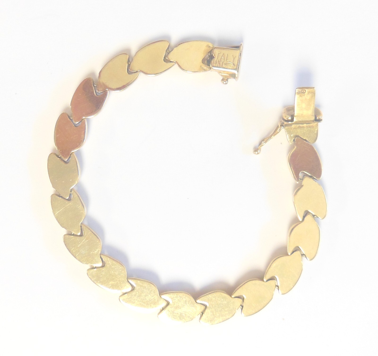 Italian Solid 14K Yellow Gold Interlocking Link D… - image 6