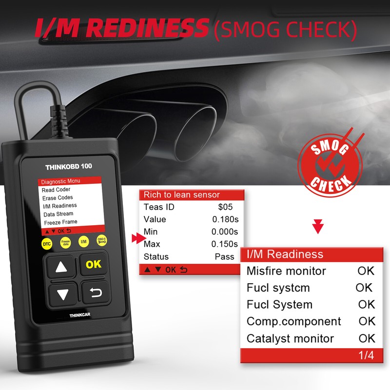 THINKCAR Scanner Auto OBD2 Code Reader Car Engine Fault Diagnostic Scan Tool