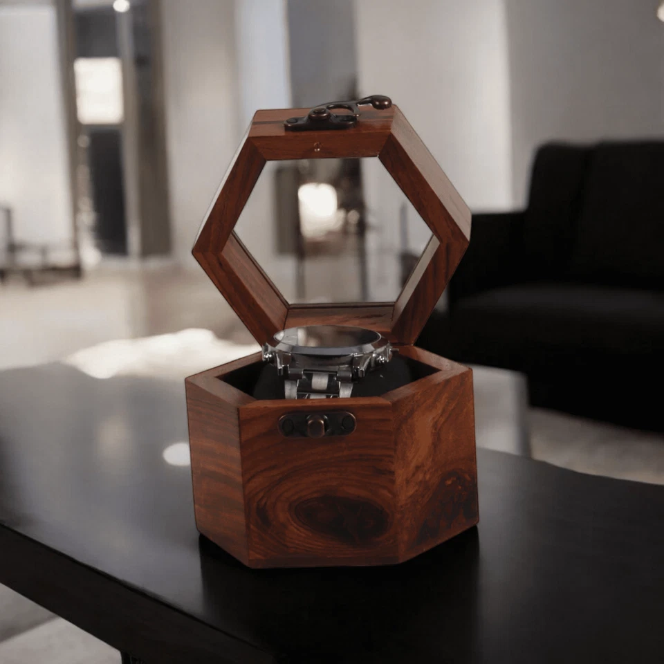 ROSEWOOD WATCHES BOX LALENTINE GIFT BOX FOR MENS AND WOMENS WOOD WATCH BOX - Image 3 of 4