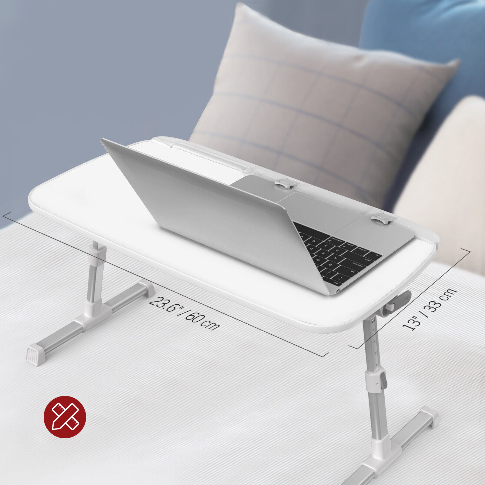 TaoTronics Laptop Table Stand Foldable Lap Sofa Bed Tray Computer Notebook Desk