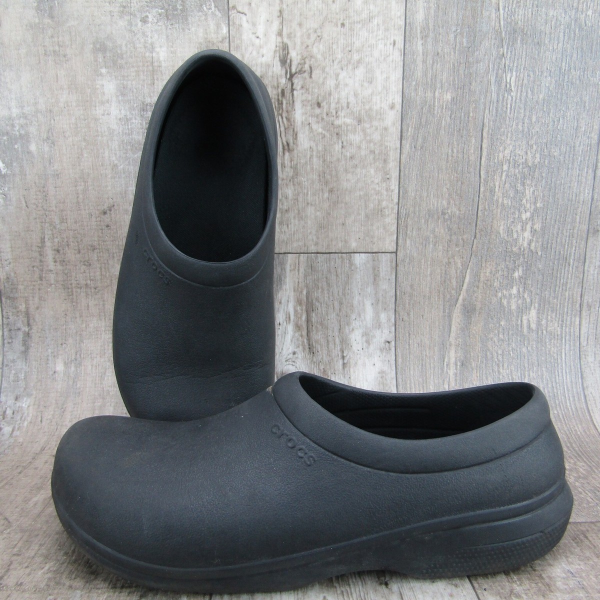 Crocs On-the-Clock Comfort Slip-on Black Adult Work Clogs  display picture 1