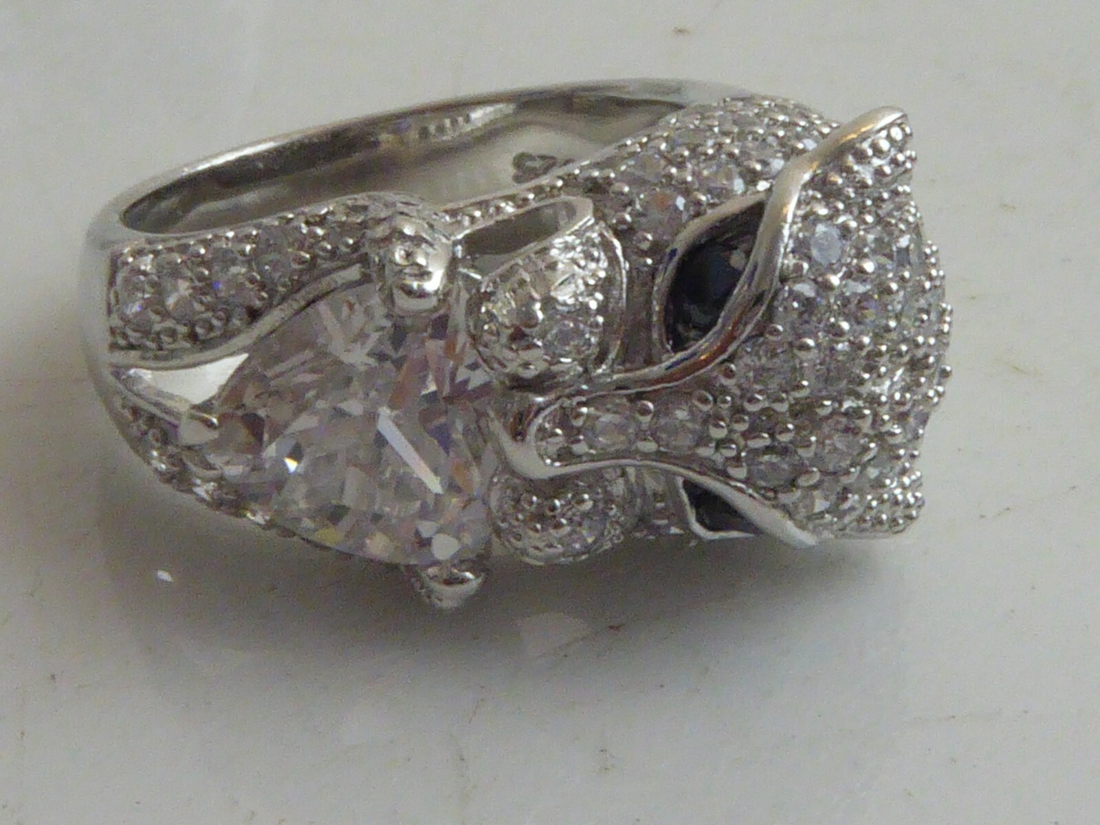 STUNNING SOLID SILVER PANTHER RING - image 3