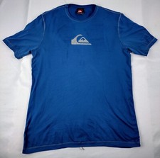 Quicksilver Rashguard Size Small Royal Blue Surfing Swim Shirt Rash Guard Beach