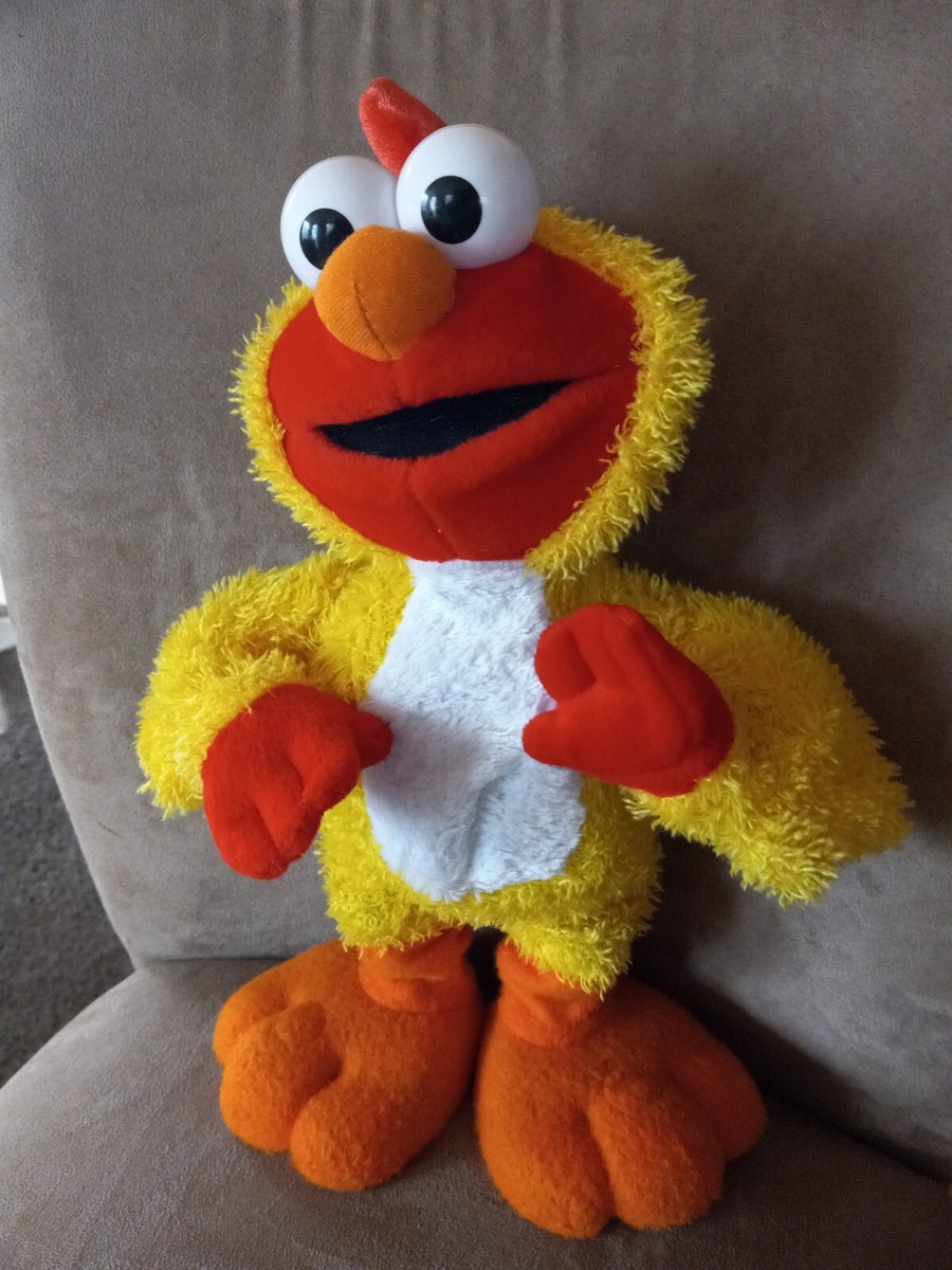 CHICKEN DANCE ELMO Singing talking & Flaps Wings 14in Tall works