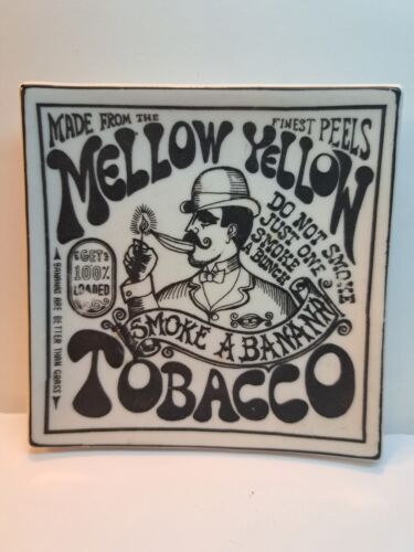 Vintage Mellow Yellow Tobacco Smoke A Banana Dish Plate Trinket Tray