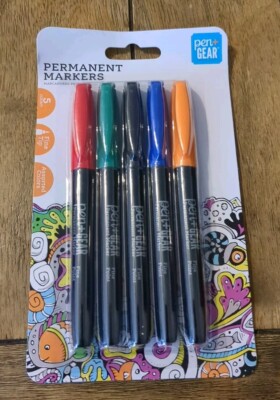 pen gear permanent Markers find Tip 5 count assorted Colors