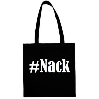 Tasche Beutel Baumwolltasche #Nack Hashtag Einkaufstasche Schulbeutel Turnbeutel