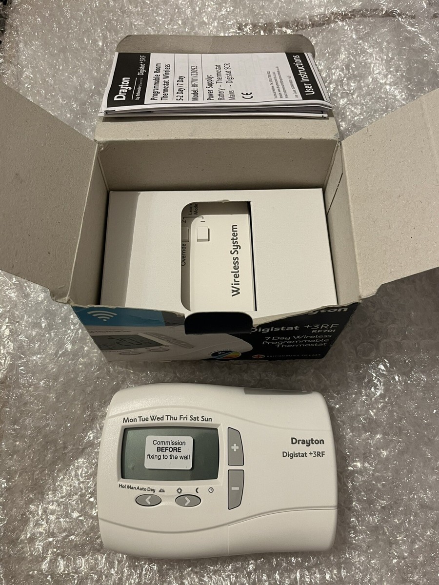 Drayton RF701 Digistat 3RF Wireless Programmable Thermostat -White