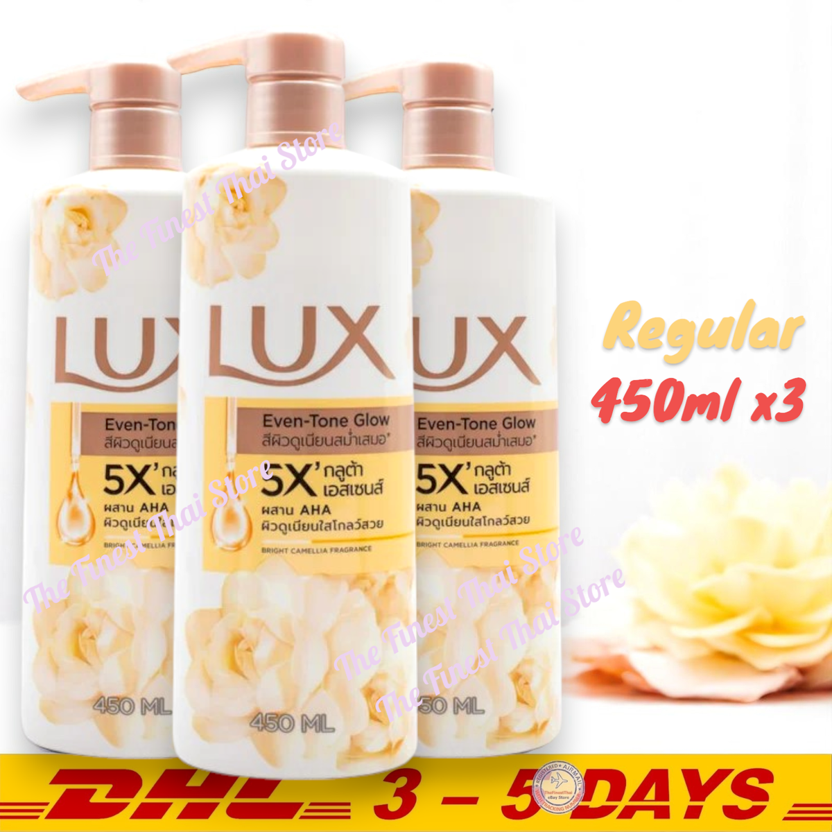 LUX Even-Tone Glow Bright Camellia Fragrance Body Wash Shower