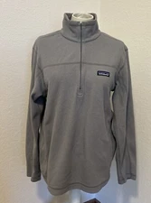 Patagonia Fleece 1/4 Zip Pullover Gray Sz Medium protective L/S sweatshirt 1211