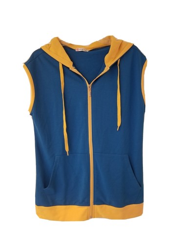 H2H Mens MEDIUM Zip Hoodie Vest Hooded 