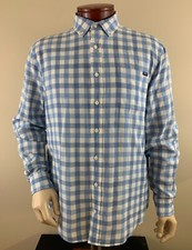 JOHNNIE-O Men's Hangin Out Long Sleeve Button Front Check Shirt Size XL