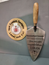 engraved trowel personalised gift, bricklayers trowel silver or gold trowels