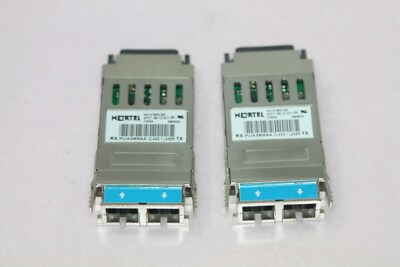 NORTEL .. 2x TRANSCEIVER 1Gbps 1000Base-LX Fiber Duplex SC GBIC Ref AA1419002-E5