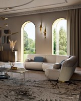 Ecksofa L-Form Gepolstertes Sofa Couch Sofas Wohnzimmer MöBel Italien Bizzotto