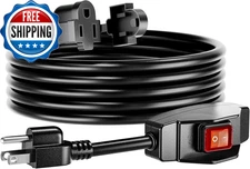 12 FT Extension Cord with Switch 14 3 AWG Gauge