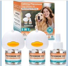 Dog Calming Pheromones Diffuser to Calm Pet 5 In 1 Advanced Kit Appeasing...
