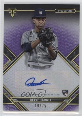 2021 Topps Triple Threads Rookie Amethyst 19/75 Deivi Garcia #RAC-DG Auto RC v9t