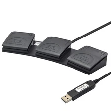 Triple USB Foot Pedal, Mechanical Keyboard Mouse Control, Game Macro MIDI HID