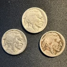 Three (3) Circulated No-Date Buffalo Nickels!  - See Photos - Three Coins!
