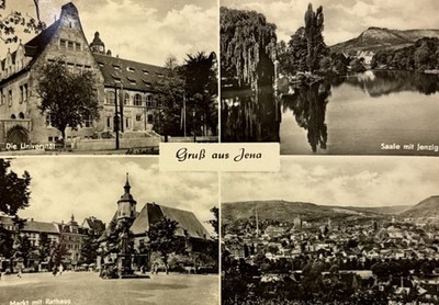 Postcard postcard-greetings from Jena