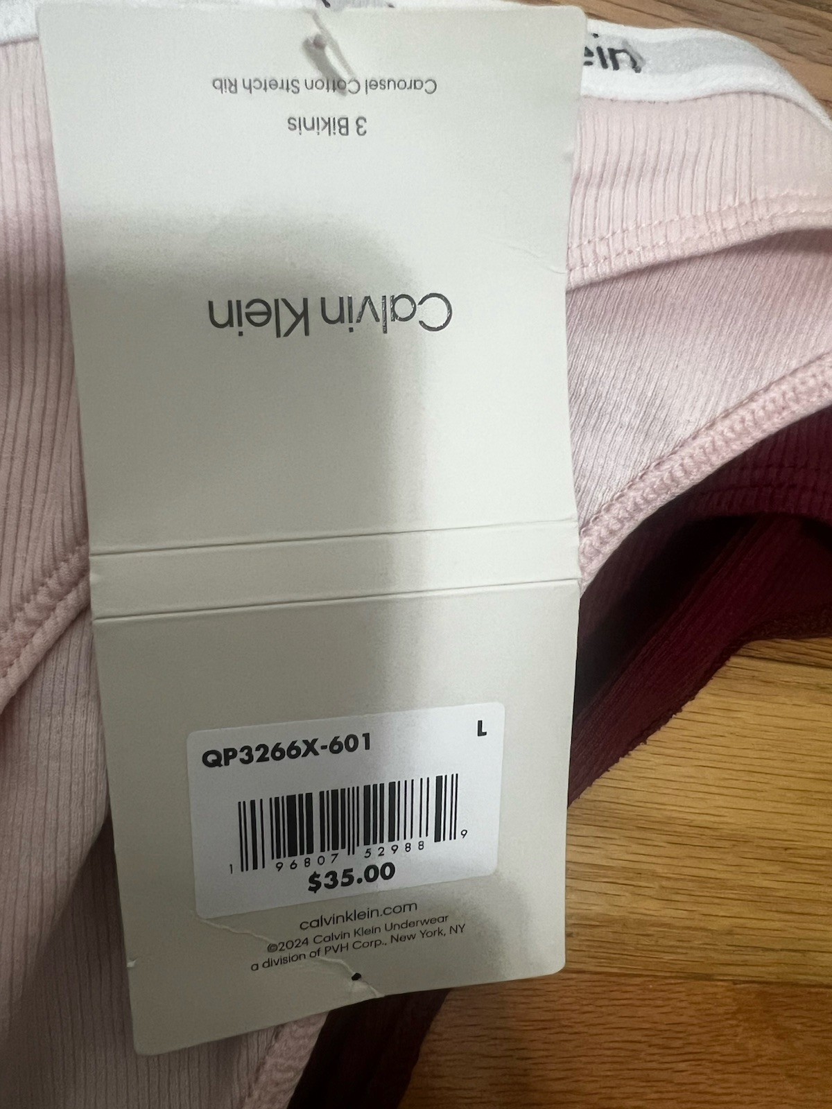 2 Pair calvin klein women's bikini panties Large Unworn Nwt thumbnail 5