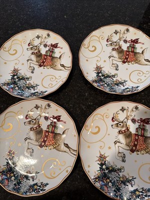 Williams Sonoma Twas the Night Before Christmas Dinner Plates - Set Of 4