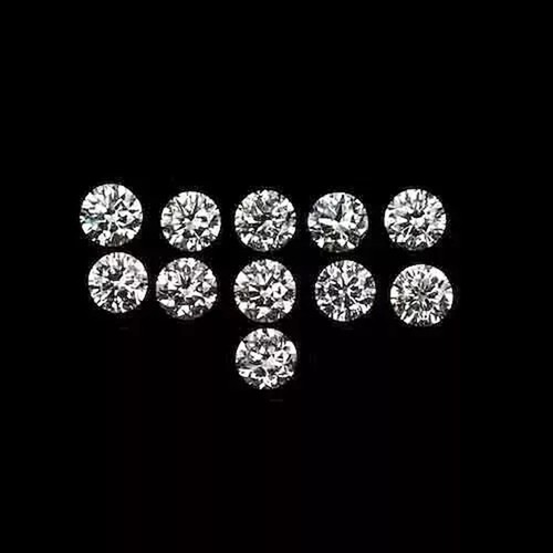 Certified 1 mm Round Cut CVD Diamond J Color IF Clarity 5 Pcs Diamond Lot - Picture 4 of 8